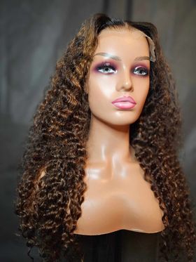 Full Frontal 13x4 Burmese  Curls Piano Wig