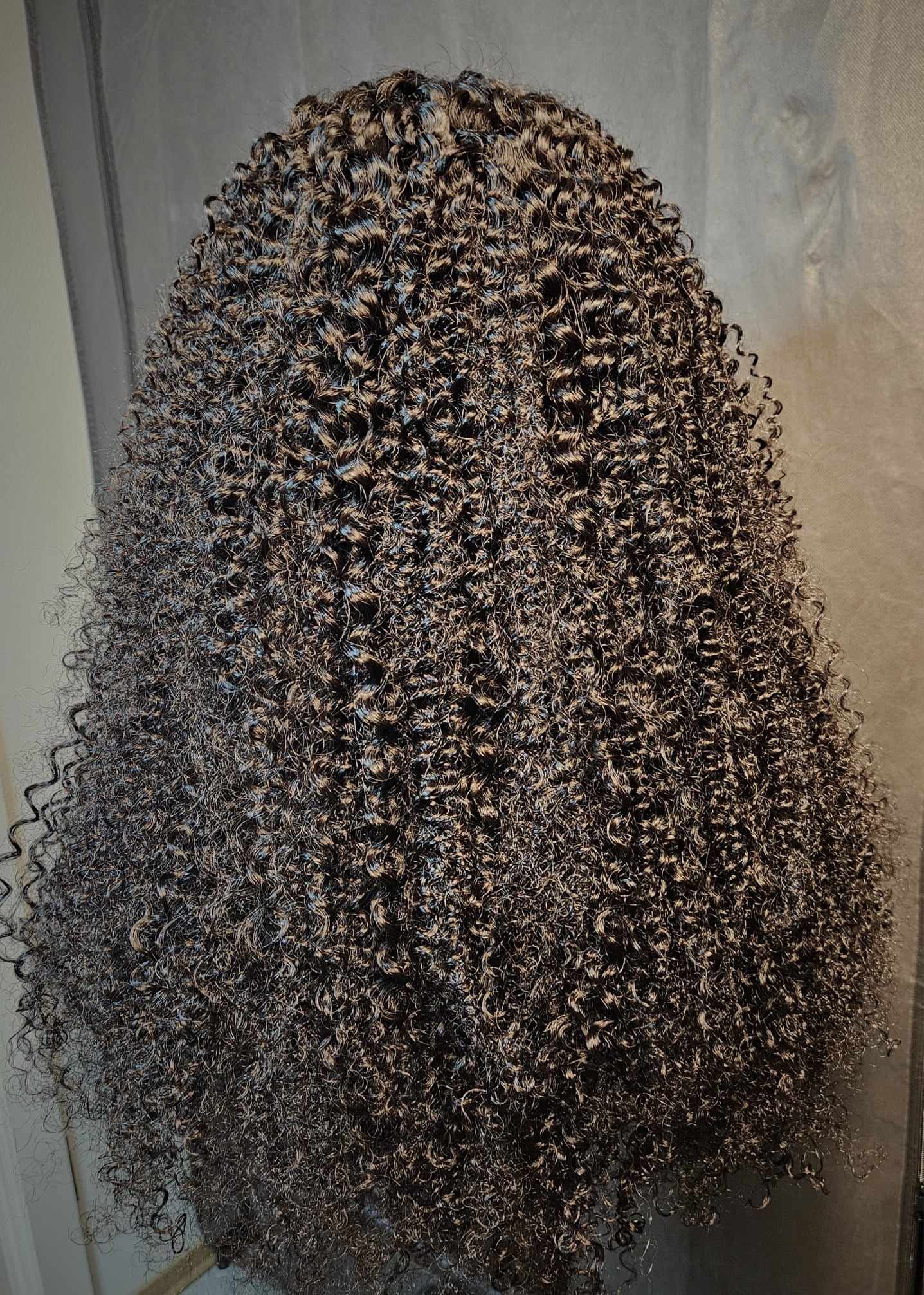 5x5 Closure Burmese Curls Wig (Black)