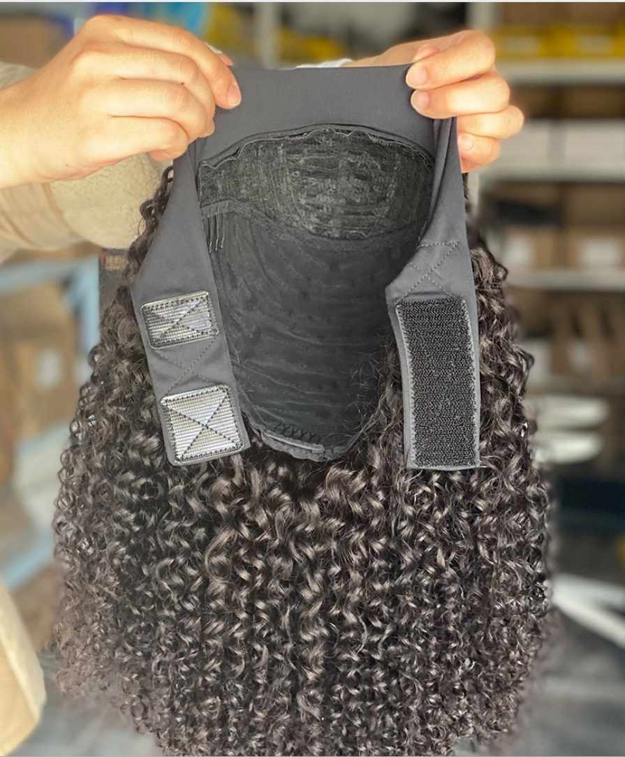 HeadBand Wig Human Hair (Tight Kinky Curls)
