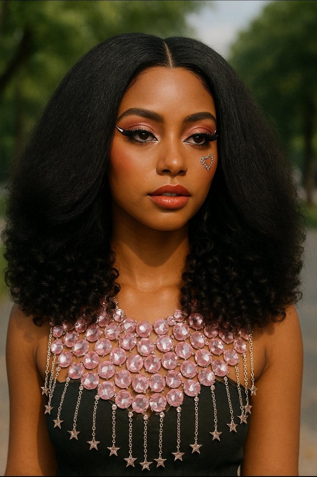 Afro Kinky straight with curls