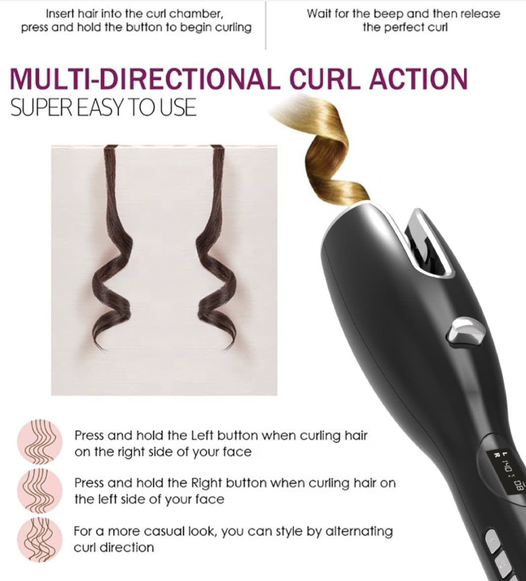 Rotating Automatic Hair Curler