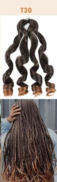 Spiral  Wave Synthetic  Hair