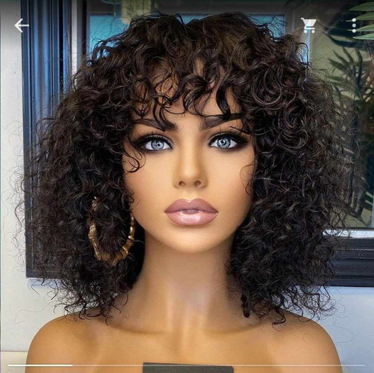 Water Wave Fringe Wig 12"