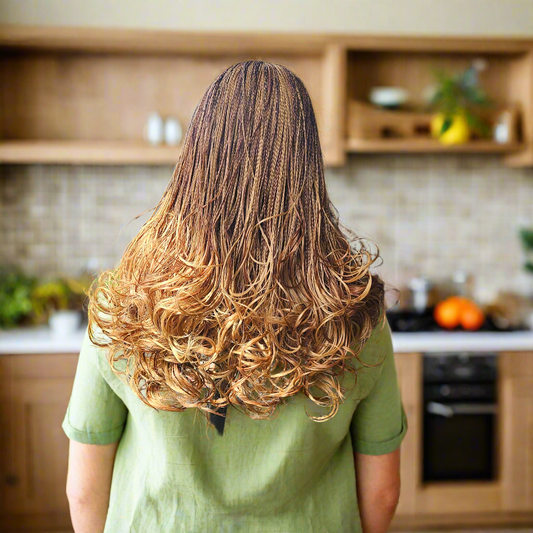 Micro-Braided French Curls   ( Closure Wig ) 18"