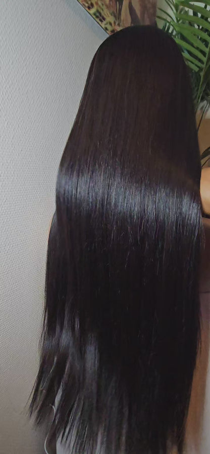 24” Black Bang Wig Vietnamese Human Hair
