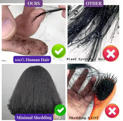 Afro Kinky straight with curls
