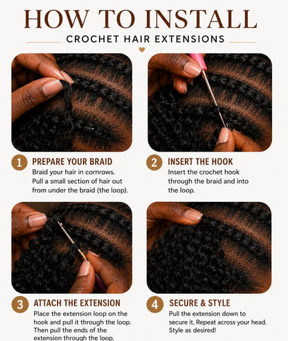 Oge Crochet Waves ( Kinky straight, Deep-wave, Jerry Curl)