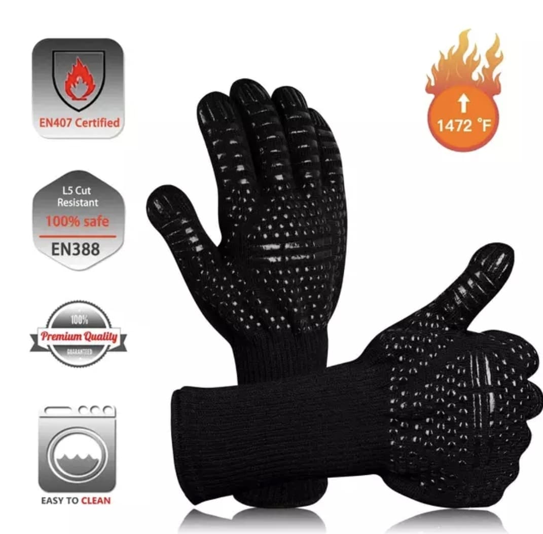 Silicone BBQ Gloves  (High Heat Resistant Gloves)
