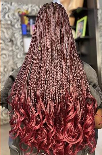 Burgundy Red 13x4 Lace Box Braided Wig Long Lace Front Wig Braids Wig For  Black Woman Neat Braids Wine Red Knotlessbraids